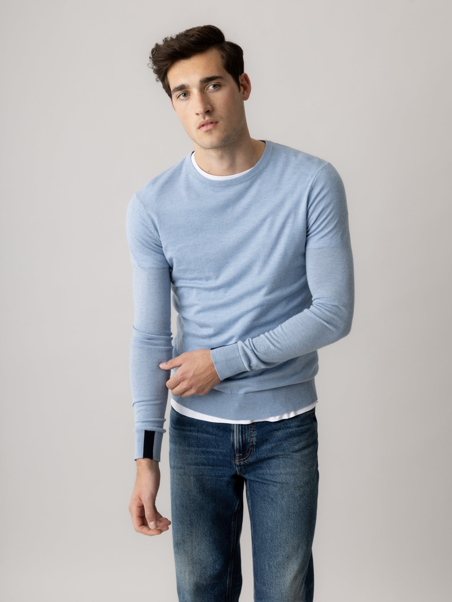 Modelshot / Light Blue Melange / Detail
